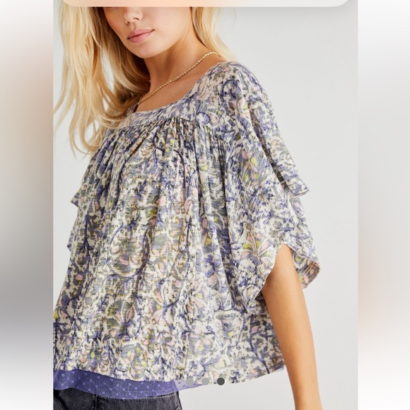 Free People Tops - Free people sunsetter top nwt size xs rain combo